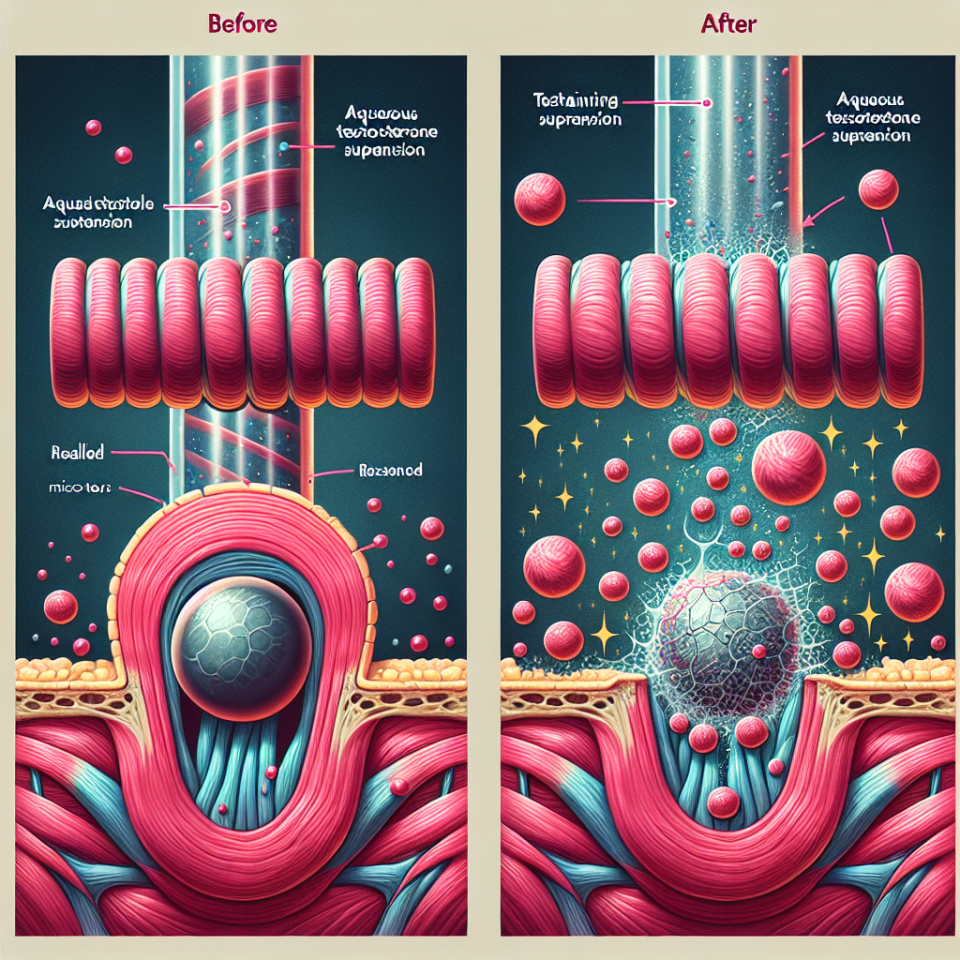 Role of aqueous testosterone suspension in post-training muscle recovery